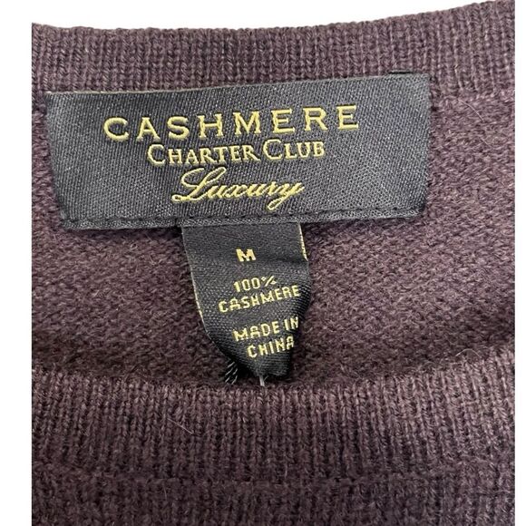 Cashmere Charter Club | Brown Luxury Cashmere Crew Neck Knit Sweater M - Picture 4 of 4
